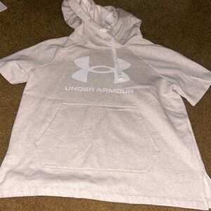 UA hoodie with cut off sleeves